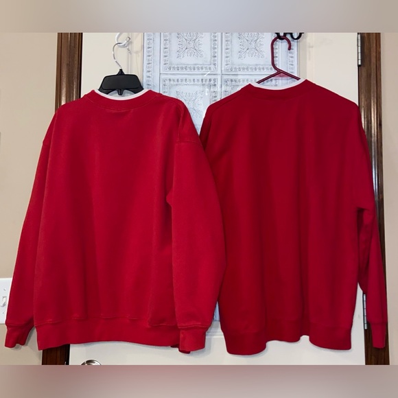⛄️Pre-Loved 2 Pcs Sz-L&XL M&CSportswear Bundle Red Snowman Sweaters/Sweatshirts - Picture 10 of 16